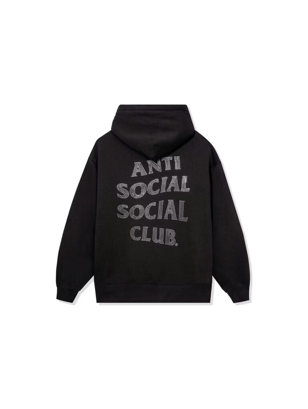 Anti Social Social Club ASSC Rhinestone Mind Games Black Hoodie Pullover XL NWT
